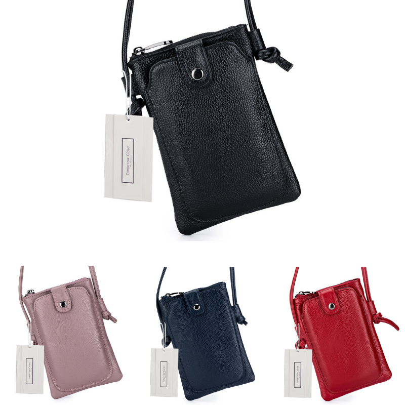 Women s genuine cowhide leather handphone bag Mirren Pouch design