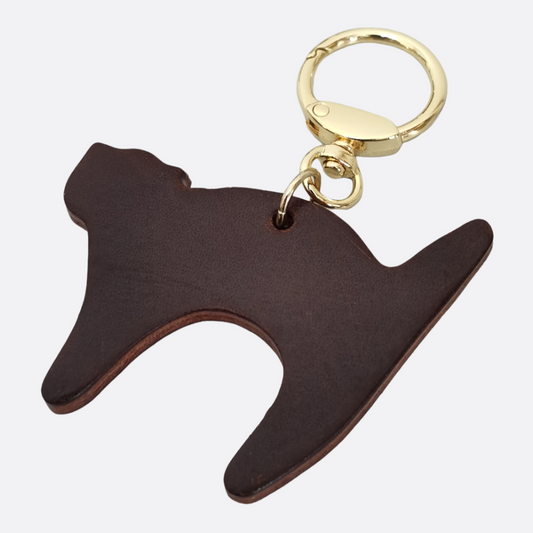 Cat design genuine cowhide leather bag charm