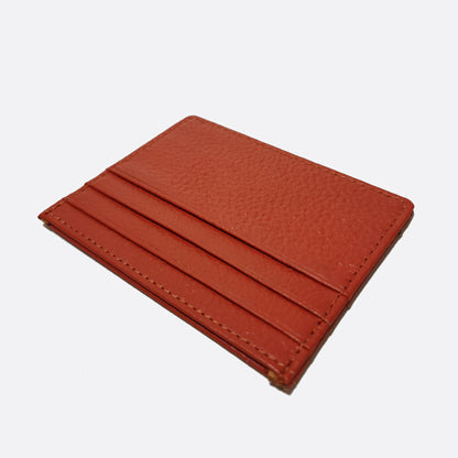 Unisex genuine cowhide leather card holder