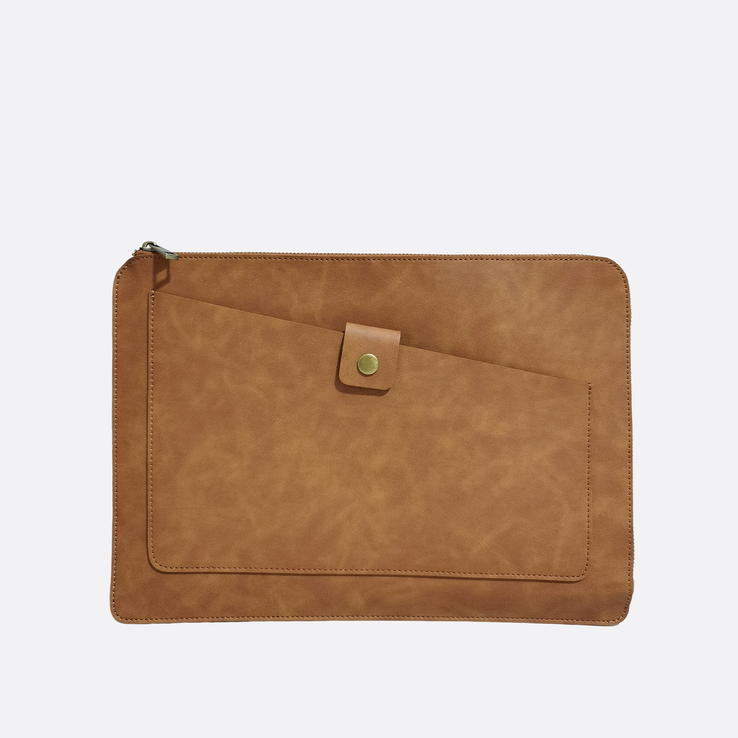 Unisex genuine cowhide leather laptop sleeve / laptop folio