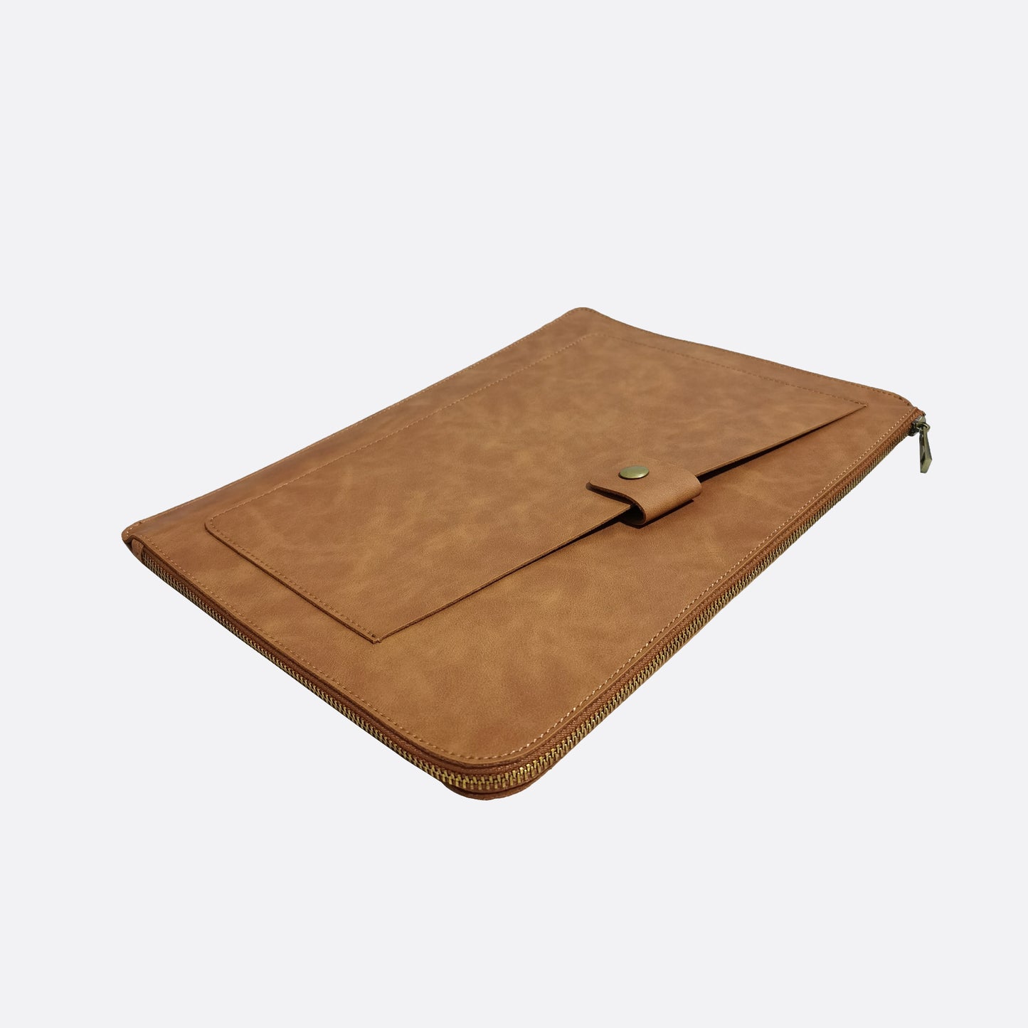 Unisex genuine cowhide leather laptop sleeve / laptop folio