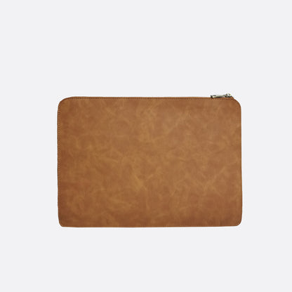 Unisex genuine cowhide leather laptop sleeve / laptop folio