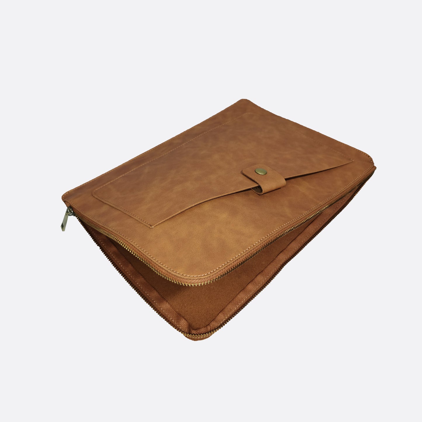 Unisex genuine cowhide leather laptop sleeve / laptop folio