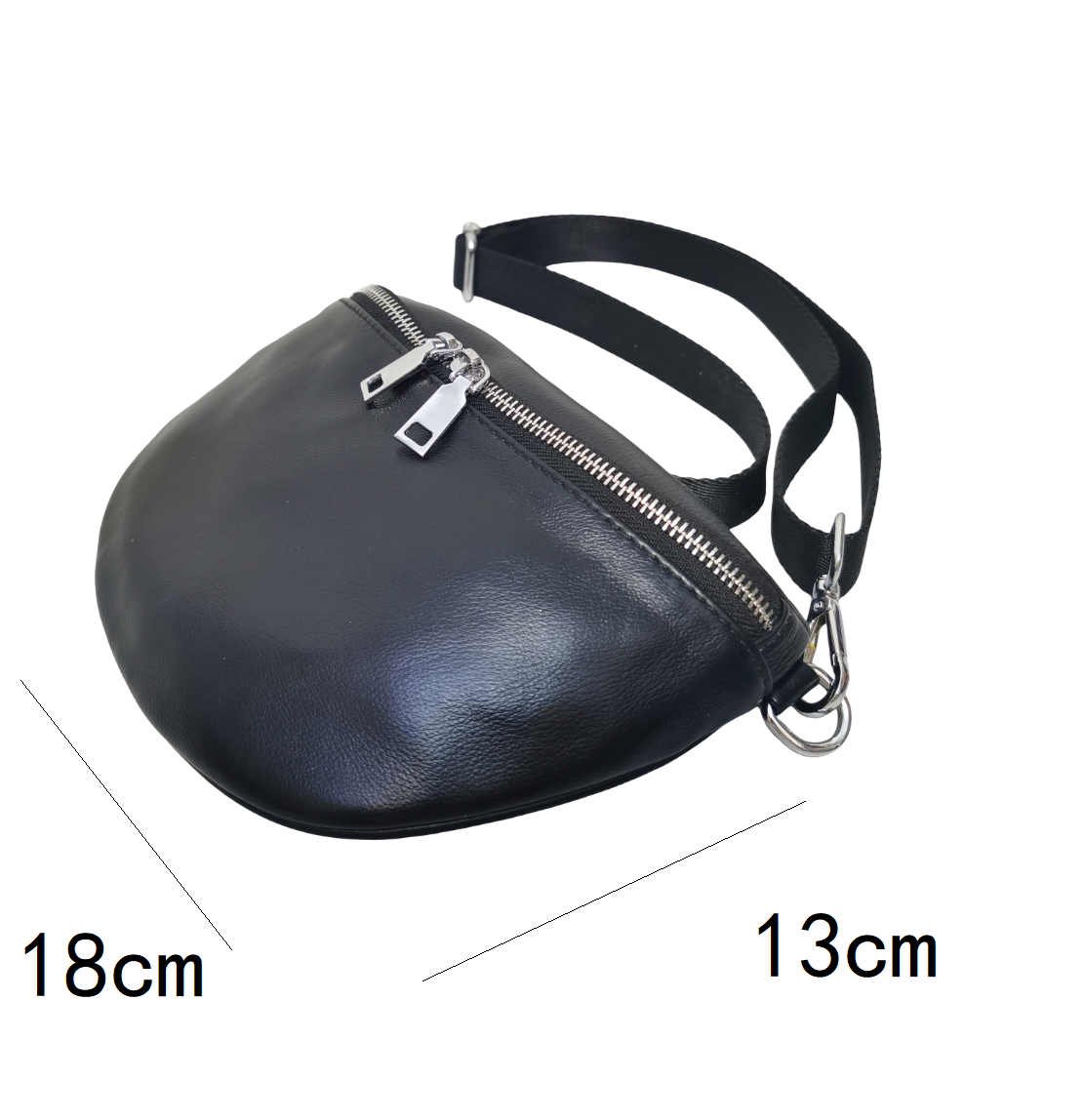 Unisex Men's and Women's genuine cowhide leather waist bag Vesny V3 design