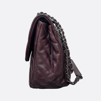 Women's genuine lambskin leather handbag Falten design messenger sling bag