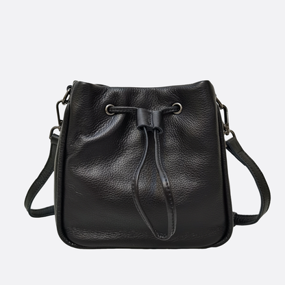 Women's genuine cowhide leather mini bucket bag V2