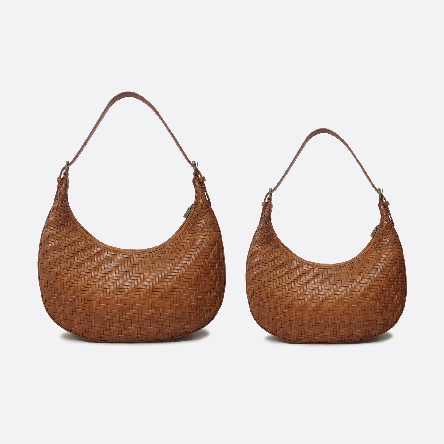 Women's handwoven genuine cowhide leather hobo handbag edgar design