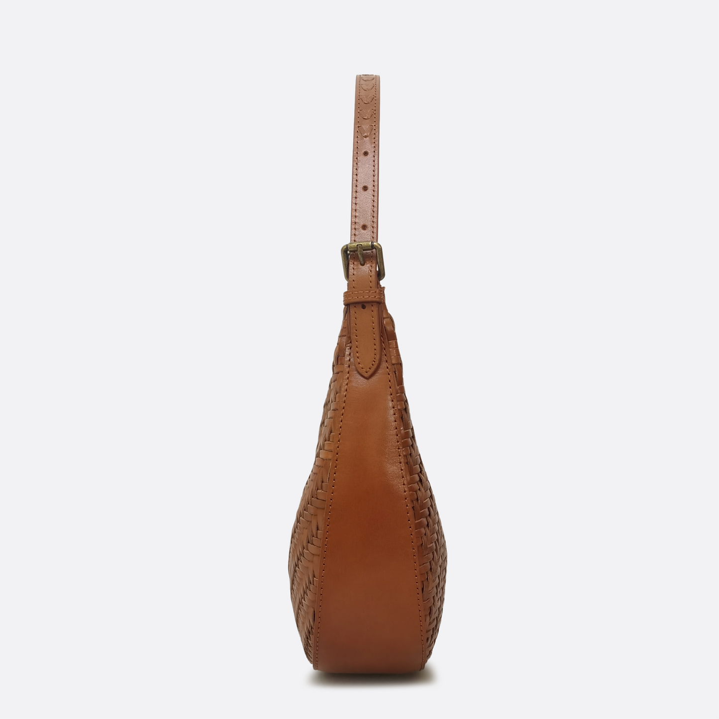 Women's handwoven genuine cowhide leather hobo handbag edgar design