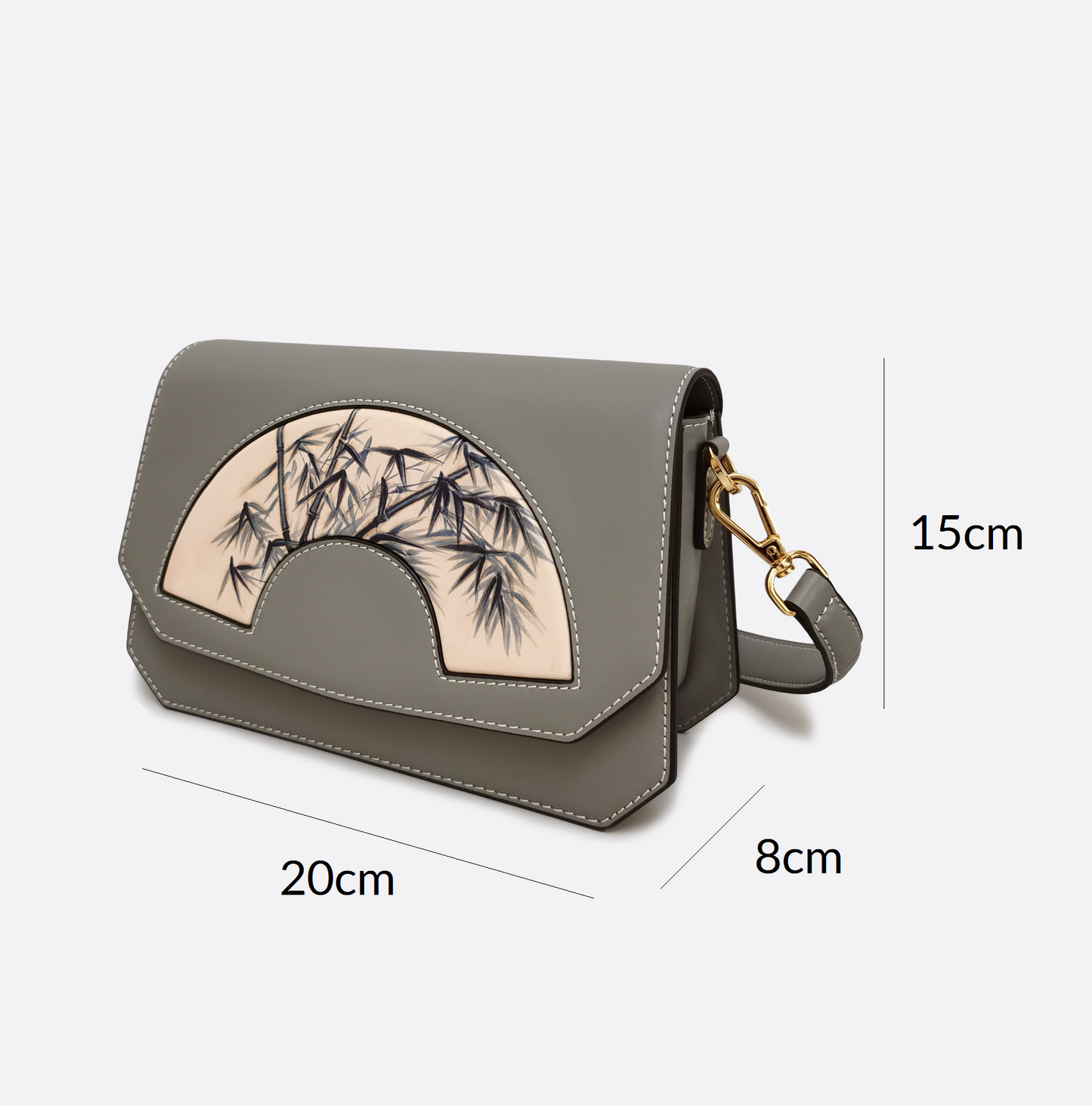 Women's genuine cowhide leather engraved handbag Boite design