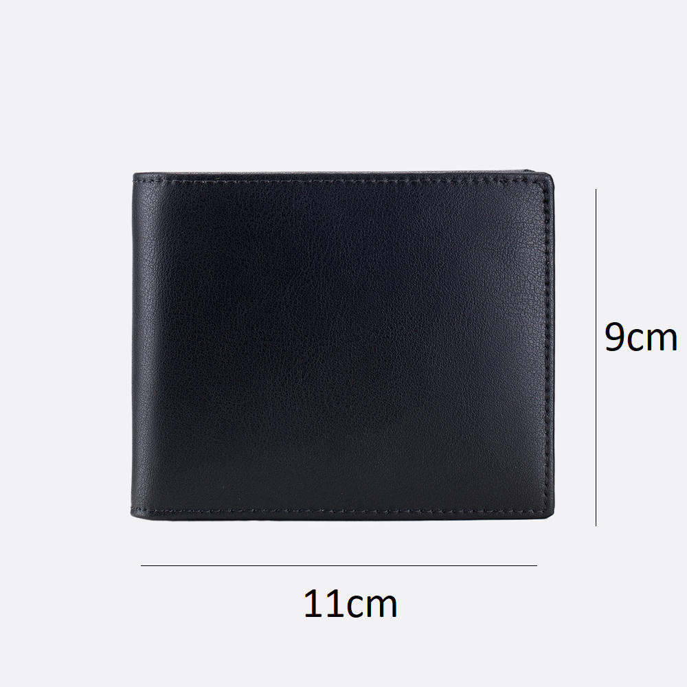 Women's and Men's unisex cowhide leather flap wallet with coin pouch